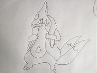 Floatzel (Cat) (free-hand look draw).JPG