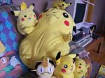 My small Pikachu collection, and a Meowth.
