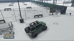 The fences show weird textures.

GTA V during Christmas snow.