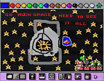 Space on Drugs - 4/3/2012

I was at hanging out with Cat and Greenman today playing video games. As Cat was spending half an hour messing with video cables to record our gaming shenanigans, I made this very lovely picture in Mario Paint for the SNES.