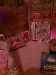 Pokemon N64 games, my Pokemon Emerald box, some Pokemon Emerald Preorder bonuses, and more cards