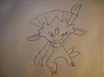 Weavile (Sunny, Pinky) (free hand look draw)