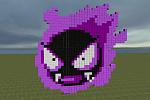 It's Gastly from the Pokémon series. This is his sprite in Pokémon Yellow Version. Made in Garry's Mod using wooden crates, Stacker tool, Material tool and Colour tool.