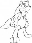 Workin' on my point of view drawings. Here's a riolu for ya'll to look at =]