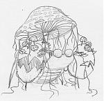 Fungusite, an evolved form of parasect. The mushroom catches prey with its long hyphae to feed its host bug who, in return, provides it with mobility, protection, and nutrients. The two organisms share a mutualistic relationship rather than a parasitic one.