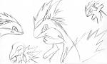 Random quilava sketches and a bonus cyndaquil sketch out of nowhere!