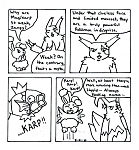 Comic 4: "KARP!!"
Buneary asks about Magikarp. Zangoose tries to explain... and fails. Buneary flails.