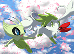 Celebi and Shaymin's Petal Dance. Don't they just look so happy? :3

(BTW, if you want this avy back, then put comments supporting it and I just might bring it back!)