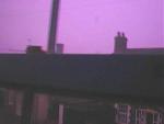 Purple sky, this time you get to see the houses.