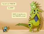 Shinx's Intimidate cuts foe Tyranitar's Attack!
