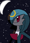 Say hi to Luna the gardevoir (with the MoonBall color scheme)