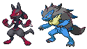 A Lucario & Zoroark Color-Swaped