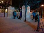 Yes that's a castle made entirely of ice. 'Cause Winnipeg is just that awesome.