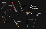 A couple of weapons and their names
