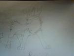 Snapshot #2 of the Luxray/Espeon fusion.  Will have nicer quality scanned versions when I get a new scanner.