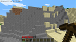 A huge stone mountain in a desert biome. Odd much?