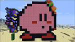 Kirby from the Kirby series
Done in Creative Mode in Beta 1.8.1