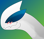 Daww something or someone made this little Lugia blush. :3

- - - 
Line art done in Paint. Coloring done in GIMP (first time coloring in this program).