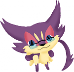 Screw Symmetry! It's related to Math anyhow. x3  But no seriously, I just could NOT get teh face floof correct nor the ears. I draw Purrloin different every dang time I draw her, so yeah, none of my doodles will look the same I think. Apparently I wanted really long weird ears for this one. :P