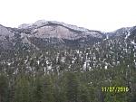 The trees adjacent to Mt. Charleston in autumn. During the winter, the snow is very deep and snow tires are required to go up the mountain.