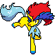 Enhanced Keldeo. I was too lazy to get tan colors so I used yellow instead.