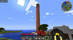 A tower I helped a friend with. I did all the lava work, including that lava orb on top.

Looks like a wizard's rod to me.