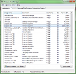 Windows Explorer is soaking up 2 GB of RAM by itself while scanning two partitions, one NTFS and one exFAT. Curiously, even when the physical memory in use hit 99% earlier, the system didn't thrash and I was still able to browse the Web using Internet Explorer without hiccups.