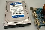 Western Digital 500 GB Caviar Blue, 16 MB cache, SATA. I'm going to get an enclosure for this and get stuff out of it.