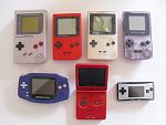 The complete line of GameBoy systems:

GameBoy (1989)
GameBoy Pocket (1996)
GameBoy Light (1998-Japan Only)
GameBoy Color (1998)
GameBoy Advance (2001)
GameBoy Advance SP (2003)
GameBoy Micro (2005)