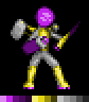 This is a custom 16 - bit style character. I am aware he needs some work. :/