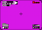 Now, if my Sonic Hack weren't dead and I knew how to program H.U.D on the Genesis, this wouldn't just stay as a mock up. The H.U.D is supposed to look like a video camera. Whenever the game is paused, the play sign changes into a pause sign. The "REC" sign also disappears. The battery icon shows the bosses health (if one is present). The jewel with the signal bars is a Special Stage portal detector. The more bars you've got, the closer you are to a portal to a Special Stage.