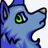 A larger, more detailed version of my wolf icon. :>