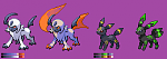 You can see the editing of the Palette lines from the Pokémon Absol and the Pokémon Umbreon. On top of that, new features were added to the sprites. I tried to maintain the Pokémon-style of shading in my edits. Because the sprite changes were minor, I succeeded easily.