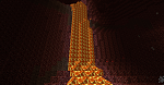 Lavafalls in the ol' Nether. They're soo prettyyy! :3