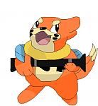Buizel with a bazooka