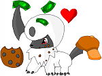 Absol with a cookie, money, and a truck driver's hat (ABSOL's request)