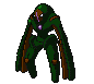 Deoxys turned green and brown.