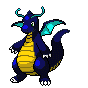 A dark blue dragonite.