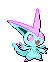 A very bright pink and blue Victini.