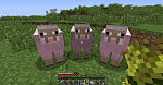 And here's three more natural Pink sheep. I think they're all different, because I remember counting seven, but they moved around enough that it was a little hard to tell.