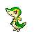 My edited Snivy picture. It has a stubby tail. And an angry face.