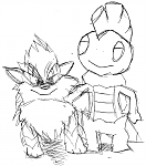 Arcanine and Scrafty reduced