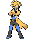 Palmer is tied at 1st with Proton for being my favourite trainers to have the coolest sprites, which means I just had to recolour him with Luxray's colours too!