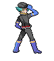 Here's Team Rocket Executive Proton! Except his outfit is recoloured to be Luxray colours, and he now has Pokeballs around his belt.