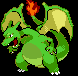 Charizard recoloured as Bellossom. Earthy Charizard, whoo!