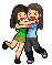 So I edited one of the young couple sprites and instead changed it to my best friend and I laughing and hugging. Yep. I think this is the best sprite I'll ever make.

(She's on the left, I'm on the right.)