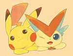 Pikachu and Victini!
