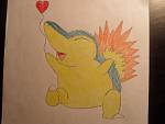 My friend Mac's Cyndaquil request. the chubbiness of it makes it much cuter.