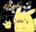 Pikachu with a moustache